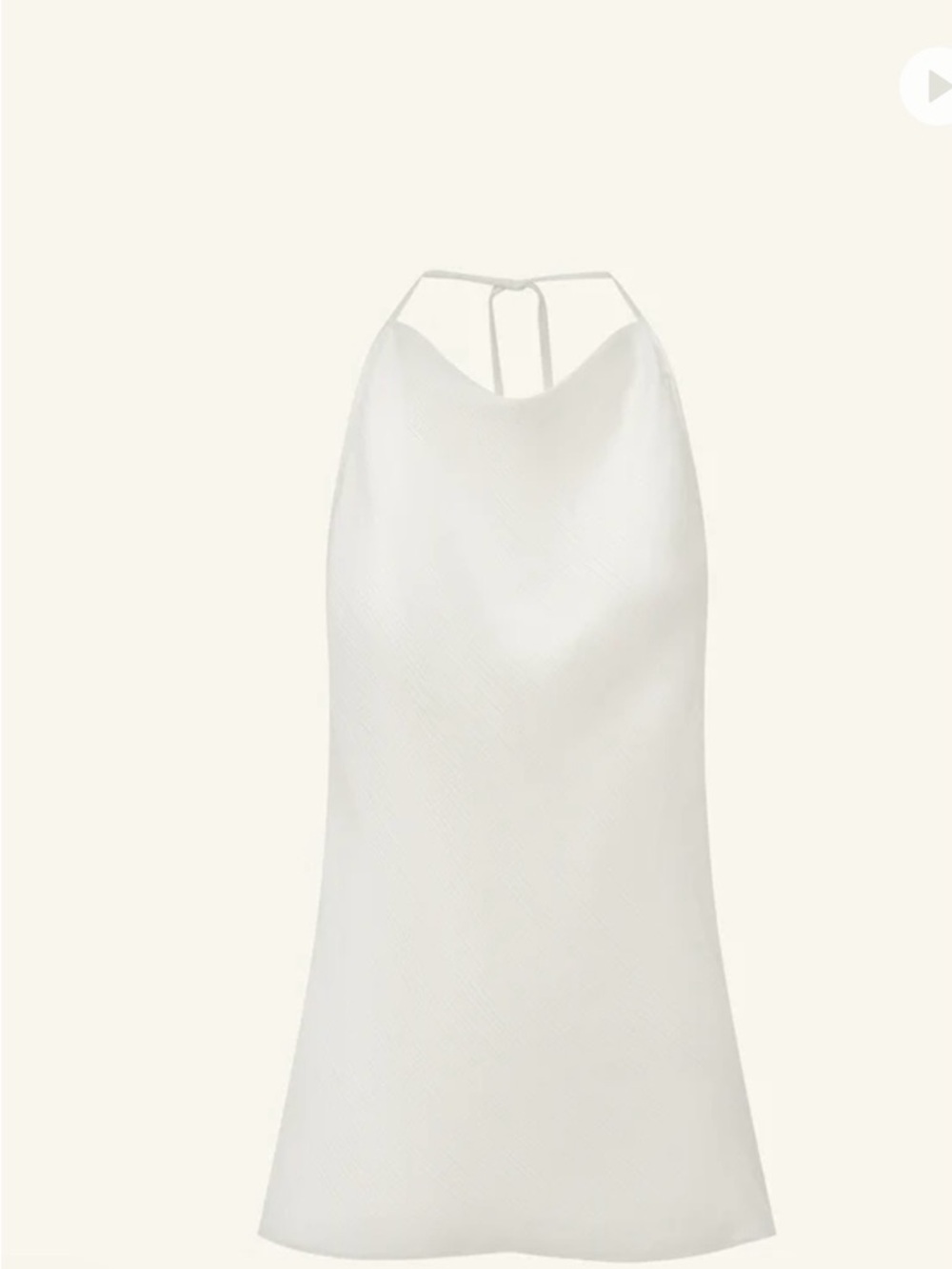Shona Joy Huxley Vanilla Open Back Sleeveless Halter Top